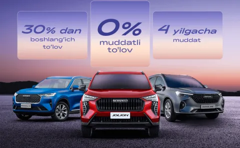 Haval brendi o‘z avtomobillari uchun foizsiz muddatli to‘lovni joriy etmoqda!